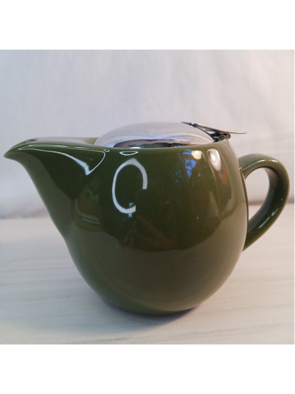 HuesNBrews Green Ceramic Teapot By Hues N Brews Teapot Removable Lid